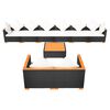 vidaXL 9 Piece Garden Lounge Set with Cushions Poly Rattan Black