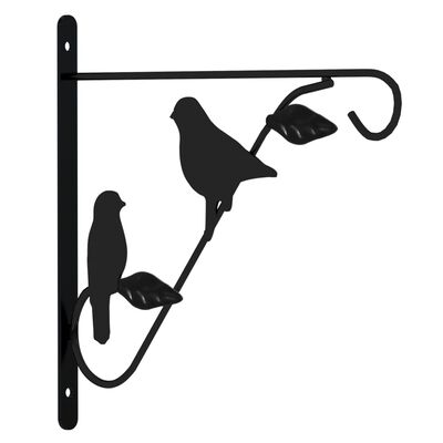 vidaXL Hanging Basket Brackets 4 pcs Black Steel,  vidaXL Hanging Basket Brackets 4 pcs Black Steel