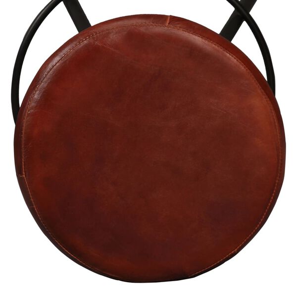 vidaXL Bar Set 3 Pieces Solid Wood Reclaimed and Genuine Leather