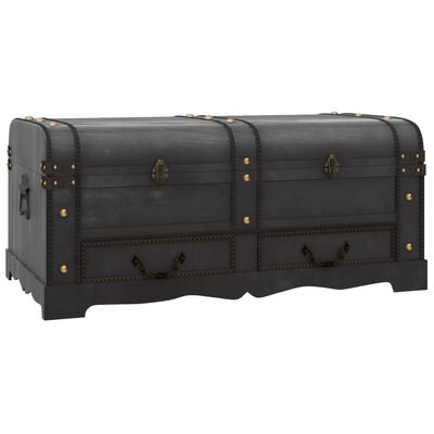 vidaXL Wooden Treasure Chest Large Black,  vidaXL Wooden Treasure Chest Large Black