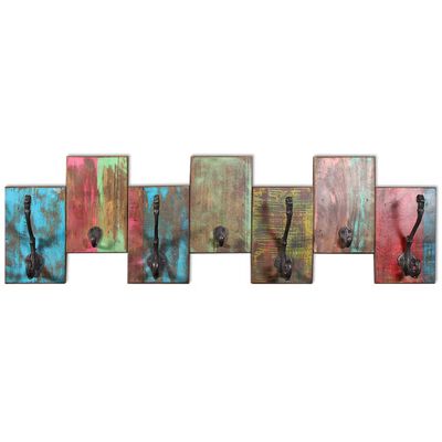 vidaXL Coat Rack with 7 Hooks Solid Reclaimed Wood,  vidaXL Coat Rack with 7 Hooks Solid Reclaimed Wood