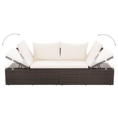 vidaXL Garden Bed Brown 195x60 cm Poly Rattan, brown vidaXL Garden Bed Brown 195x60 cm Poly Rattan