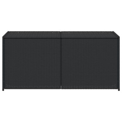 vidaXL Garden Storage Box Black 283L Poly Rattan