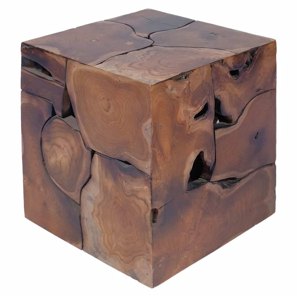 vidaXL Stool Solid Teak Wood