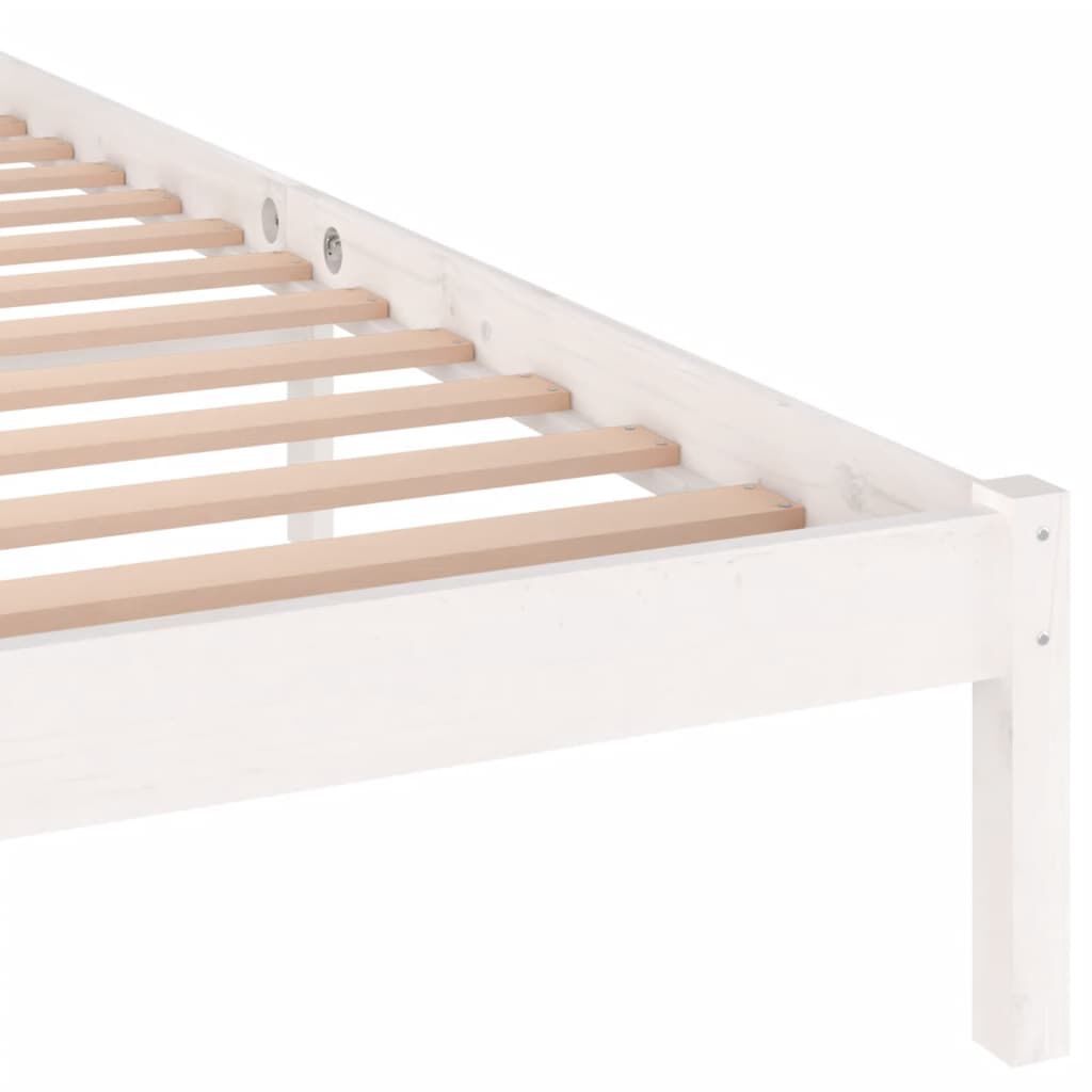 vidaXL Bed Frame without Mattress Solid Wood Pine 200x200cm White