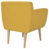 vidaXL Armchair Yellow Fabric