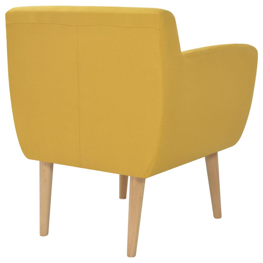 vidaXL Armchair Yellow Fabric