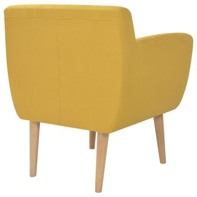 vidaXL Armchair Yellow Fabric, yellow vidaXL Armchair Yellow Fabric