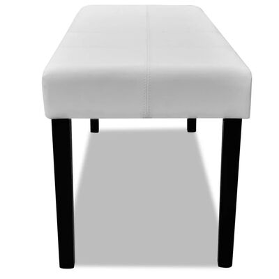 vidaXL White High Quality Artificial Leather Bench, white vidaXL White High Quality Artificial Leather Bench