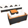 vidaXL 7 Piece Garden Lounge Set with Cushions Poly Rattan Black