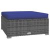 vidaXL 10 Piece Garden Lounge Set with Cushions Grey Poly Rattan
