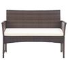 vidaXL 4 Piece Garden Lounge Set with Cushion Poly Rattan Brown