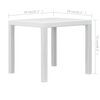 vidaXL Garden Table White 79x79x72 cm Plastic Rattan Look