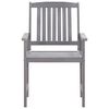 vidaXL 5 Piece Outdoor Dining Set Grey Solid Acacia Wood