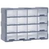 vidaXL Multi-drawer Organiser with 16 Middle Drawers 52x16x37 cm