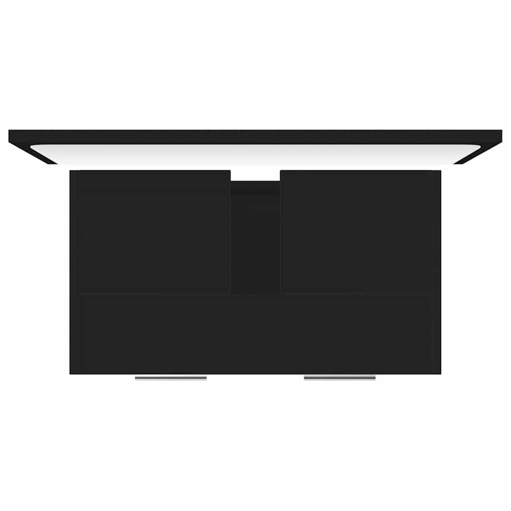 vidaXL Bathroom Furniture Set Black Engineered Wood