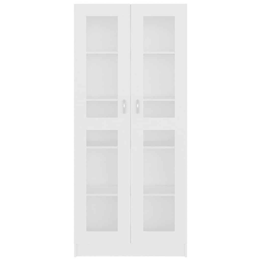 vidaXL Vitrine Cabinet White 82.5x30.5x185.5 cm Engineered Wood