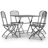 vidaXL 5 Piece Garden Dining Set Expanded Metal Mesh Anthracite