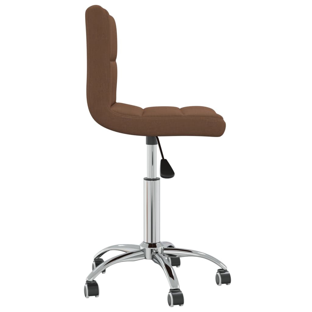 vidaXL Swivel Dining Chair Brown Fabric