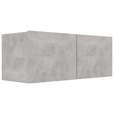 vidaXL 2 Piece TV Cabinet Set Concrete Grey Engineered Wood, concrete grey vidaXL 2 Piece TV Cabinet Set Concrete Grey Engineered Wood