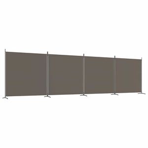 vidaXL 4-Panel Room Divider Anthracite 698x180 cm Fabric