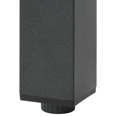 vidaXL Garden Table Black 150x90x74 cm Aluminium and Glass,  vidaXL Garden Table Black 150x90x74 cm Aluminium and Glass