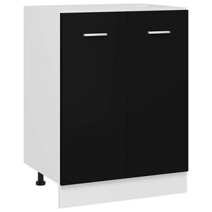 vidaXL Bottom Cabinet "Lyon" Black 60x46x81,5 cm Engineered Wood