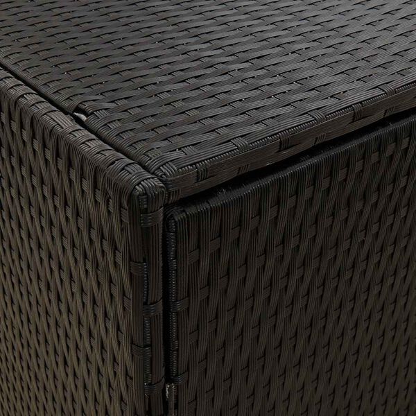 vidaXL Garden Storage Cabinet Black 59x40x180 cm Poly Rattan