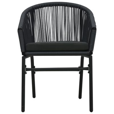 vidaXL 9 Piece Garden Dining Set Black, black vidaXL 9 Piece Garden Dining Set Black