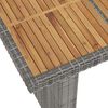 vidaXL 11 Piece Outdoor Dining Set with Cushions Poly Rattan Grey