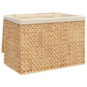 vidaXL Laundry Basket with 3 Sections 75x42,5x52 cm Water Hyacinth