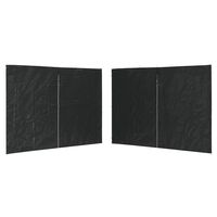 vidaXL Party Tent Sidewall 2 pcs with Zipper PE Anthracite, anthracite vidaXL Party Tent Sidewall 2 pcs with Zipper PE Anthracite