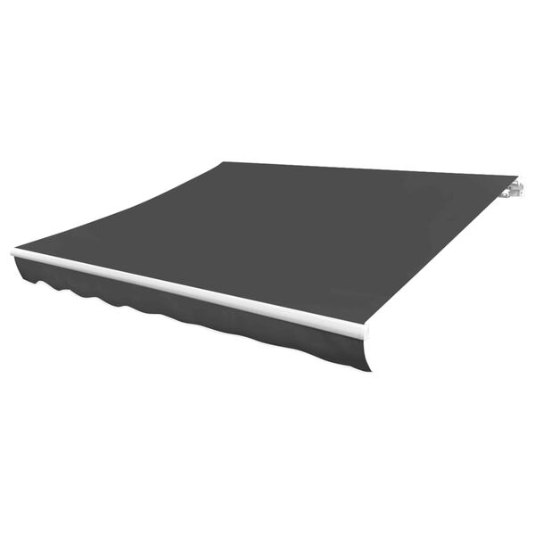 vidaXL Awning Top Sunshade Canvas Anthracite 300x250 cm