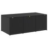 vidaXL Garden Storage Box Poly Rattan 180x90x70 cm Black
