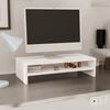 vidaXL Monitor Stand White 50x24x13 cm Solid Wood Pine