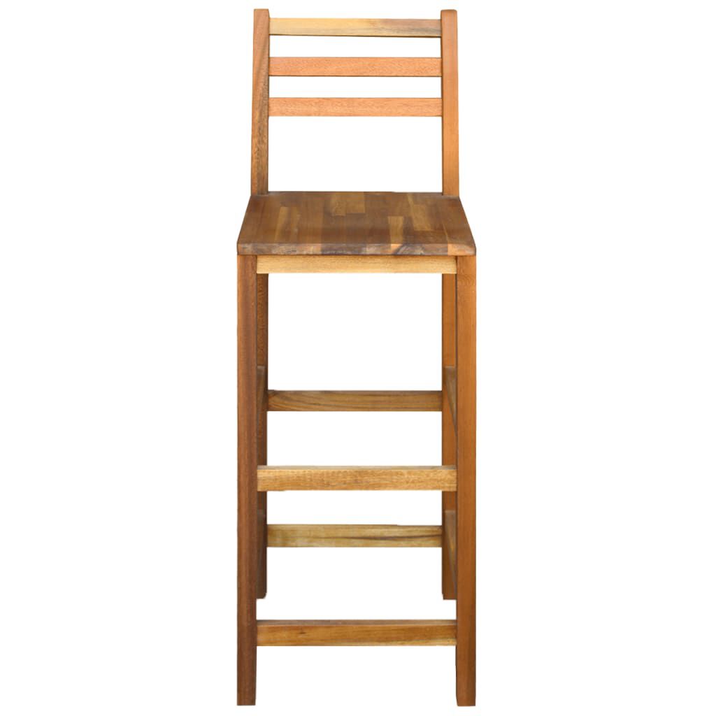 vidaXL Bar Chairs 2 pcs Solid Acacia Wood
