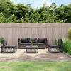 vidaXL 6 Piece Garden Lounge Set with Cushions Anthracite Steel