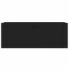 vidaXL Wall Shoe Cabinet Black 100x35x38 cm Engineered Wood