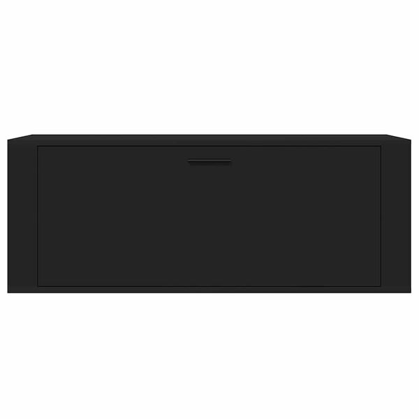 vidaXL Wall Shoe Cabinet Black 100x35x38 cm Engineered Wood