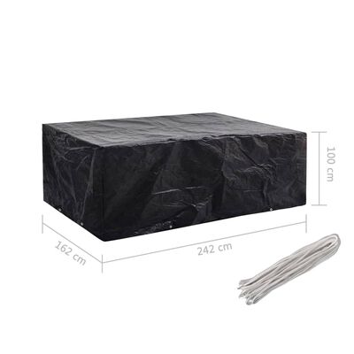 vidaXL Garden Furniture Cover 8 Eyelets 242x162x100 cm,  vidaXL Garden Furniture Cover 8 Eyelets 242x162x100 cm