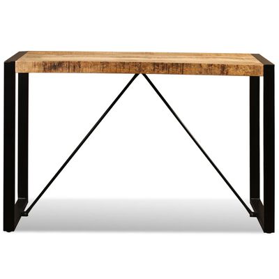 vidaXL Dining Table Solid Rough Mango Wood 120 cm, black vidaXL Dining Table Solid Rough Mango Wood 120 cm