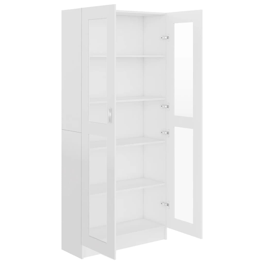 vidaXL Vitrine Cabinet White 82.5x30.5x185.5 cm Engineered Wood