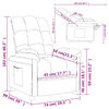 vidaXL Recliner Chair Cream Fabric