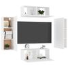 vidaXL 4 Piece TV Cabinet Set White Engineered Wood