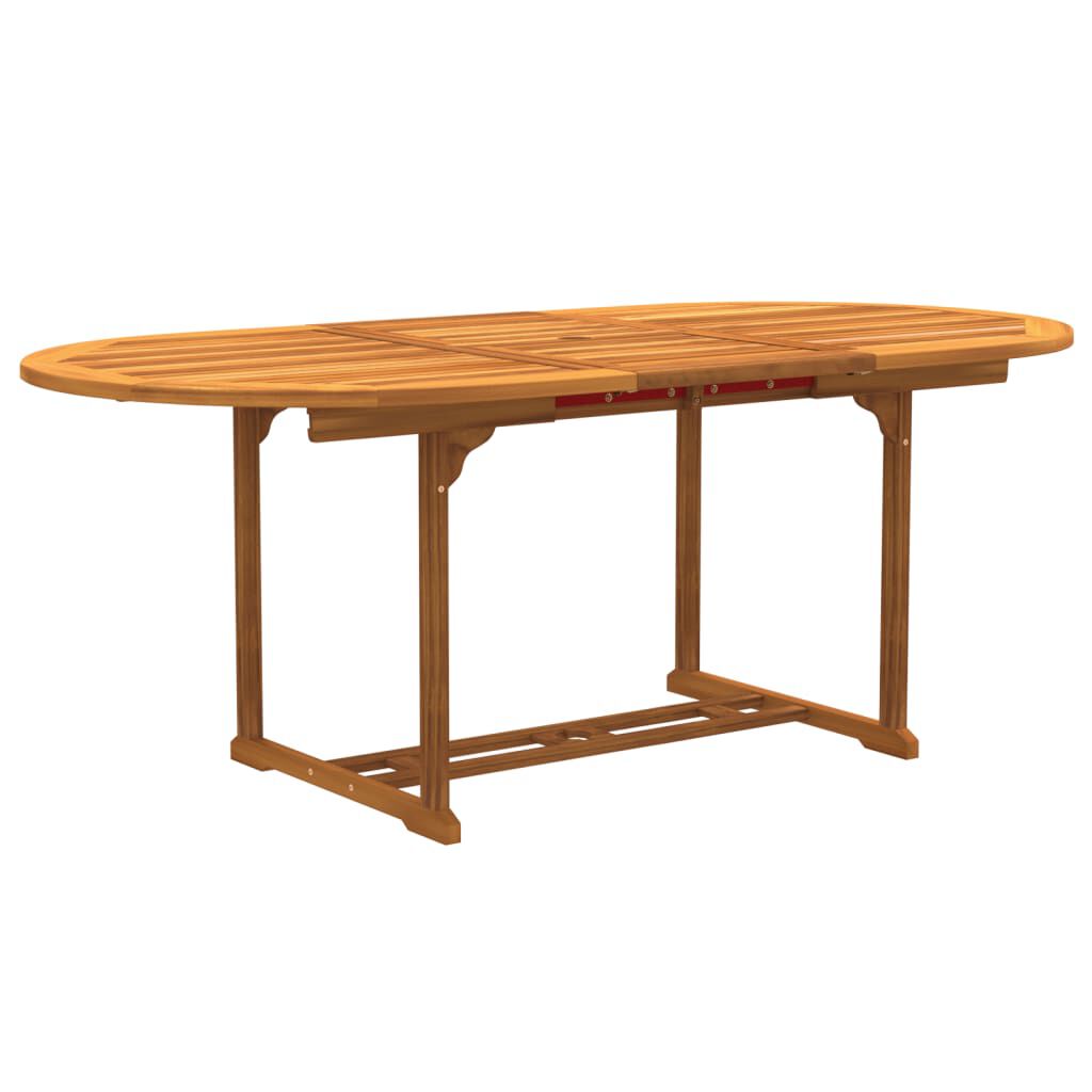 vidaXL 5 Piece Garden Dining Set Solid Wood Acacia and Textilene