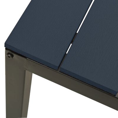 vidaXL Garden Bench 110 cm Steel and WPC Black, black vidaXL Garden Bench 110 cm Steel and WPC Black