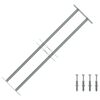 vidaXL Window grilles 700-1050 mm Galvanized Steel
