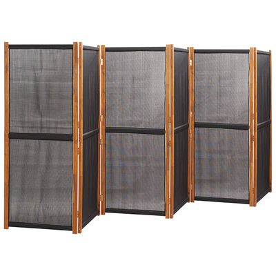 vidaXL 6-Panel Room Divider Black 420x180 cm