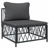 vidaXL 9 Piece Garden Lounge Set with Cushions Anthracite Steel