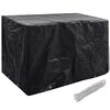 vidaXL Garden Furniture Cover | Black | Polyethylene | Large | Water-resistant